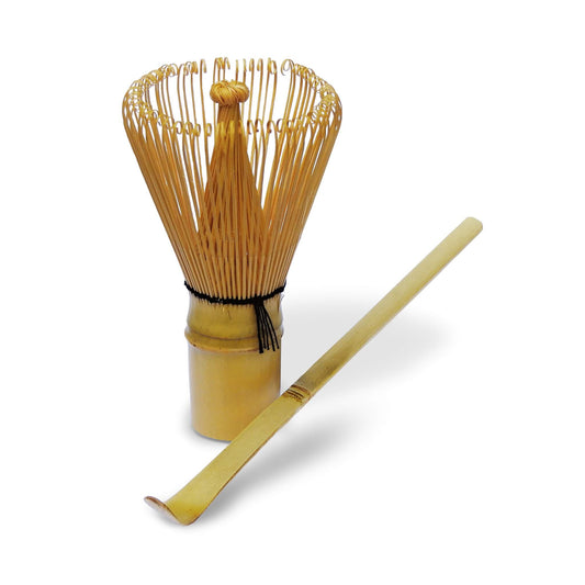 Bambusbesen Chasen und Bambuslöffel Chashaku Zubehör Set Grüntee Matcha Passion 2048x2048