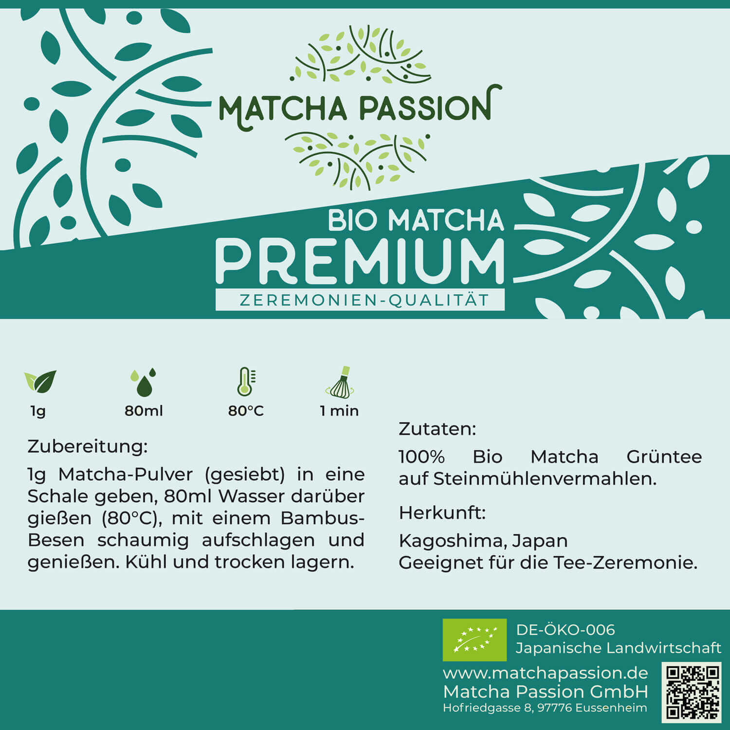 Bio Matcha Premium 30g Dose Grüntee Pulver Matcha Passion 1500x1500 6