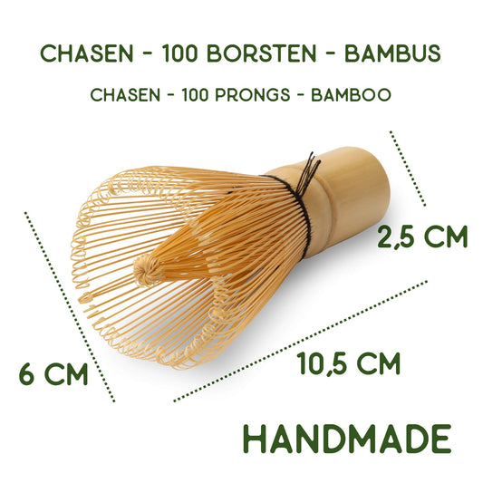 Matcha Besen Chasen aus weißem Bambus mit 100 Borsten handgemach 2048x2048 3